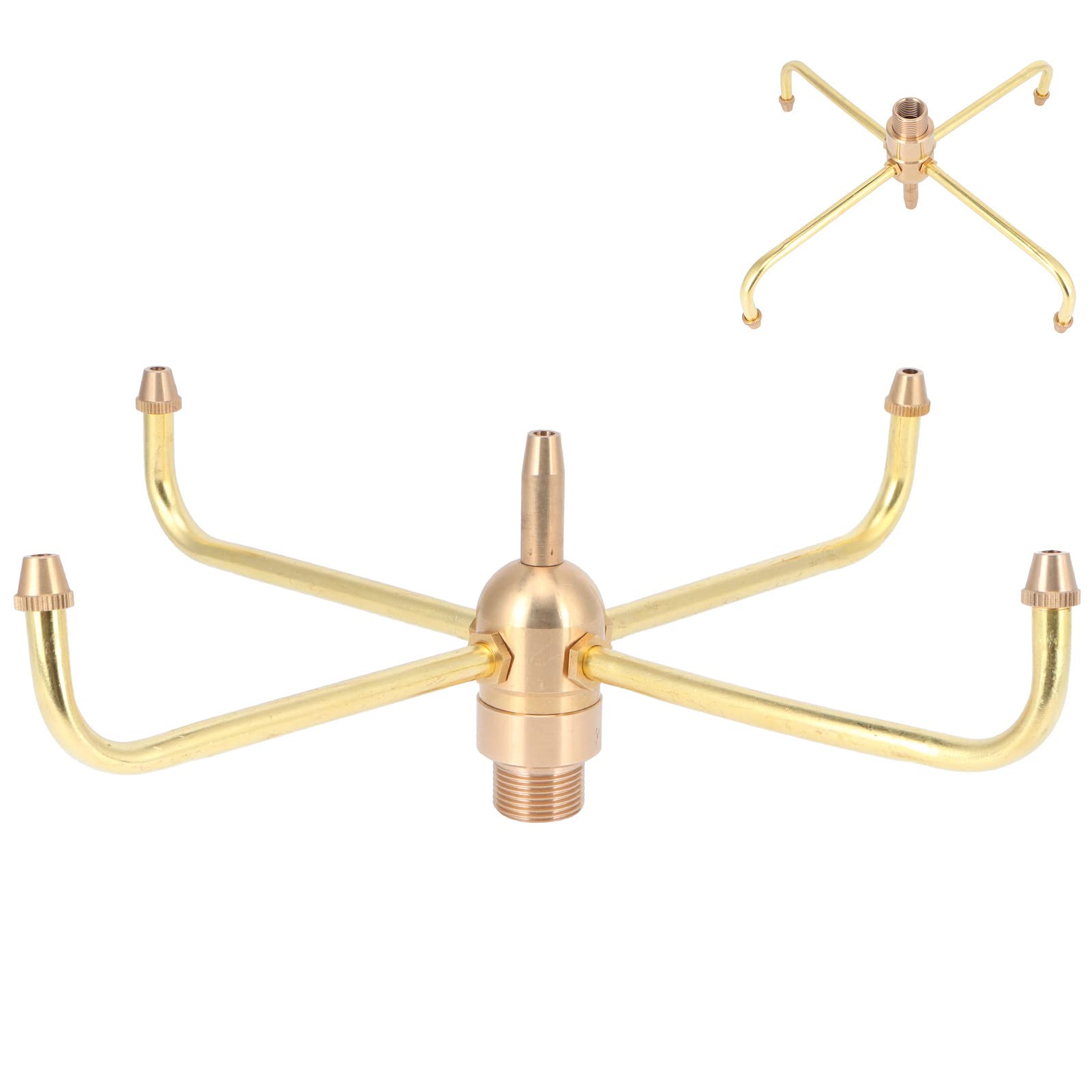 4 Arm Rotate Fountain Nozzle, G1/2 Female Thread G3/4 Male Thread Spray Head Sprinkler Garden Water Decoration Accessories for Garden Pond Courtyards Parks
