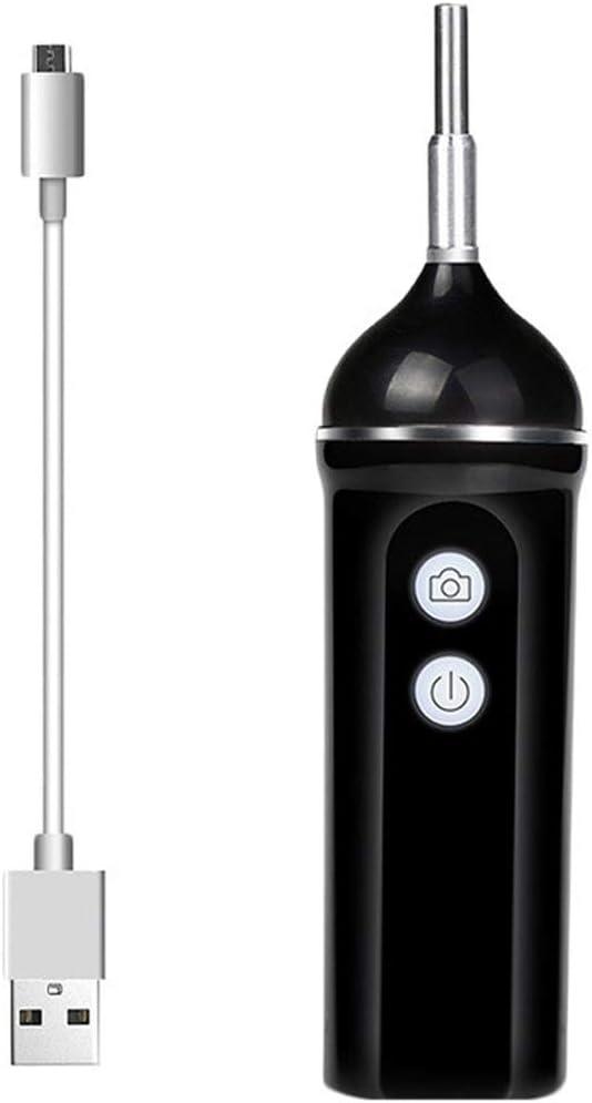KIKTS USB Inalámbrico del Oído Otoscopio, Herramienta De Inspección De Atención De La Salud del Oído con 6 Luces LED Ajustables, Endoscopio Limpieza del Oído para iOS Y Android, Windows PC Y Mac