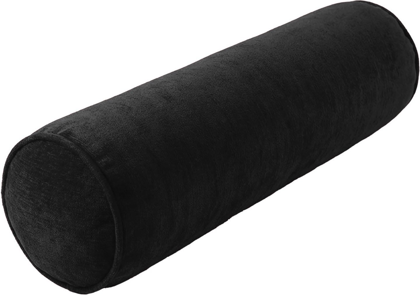BLLMTEAR Round Cervical Roll Bolster Pillow, Full Moon Cylinder Neck Support Pillow with Removable Washable Cover for Bed Couch Yoga Neck Back Leg Knee Side Sleeper(23,Sponge:20x120cm)