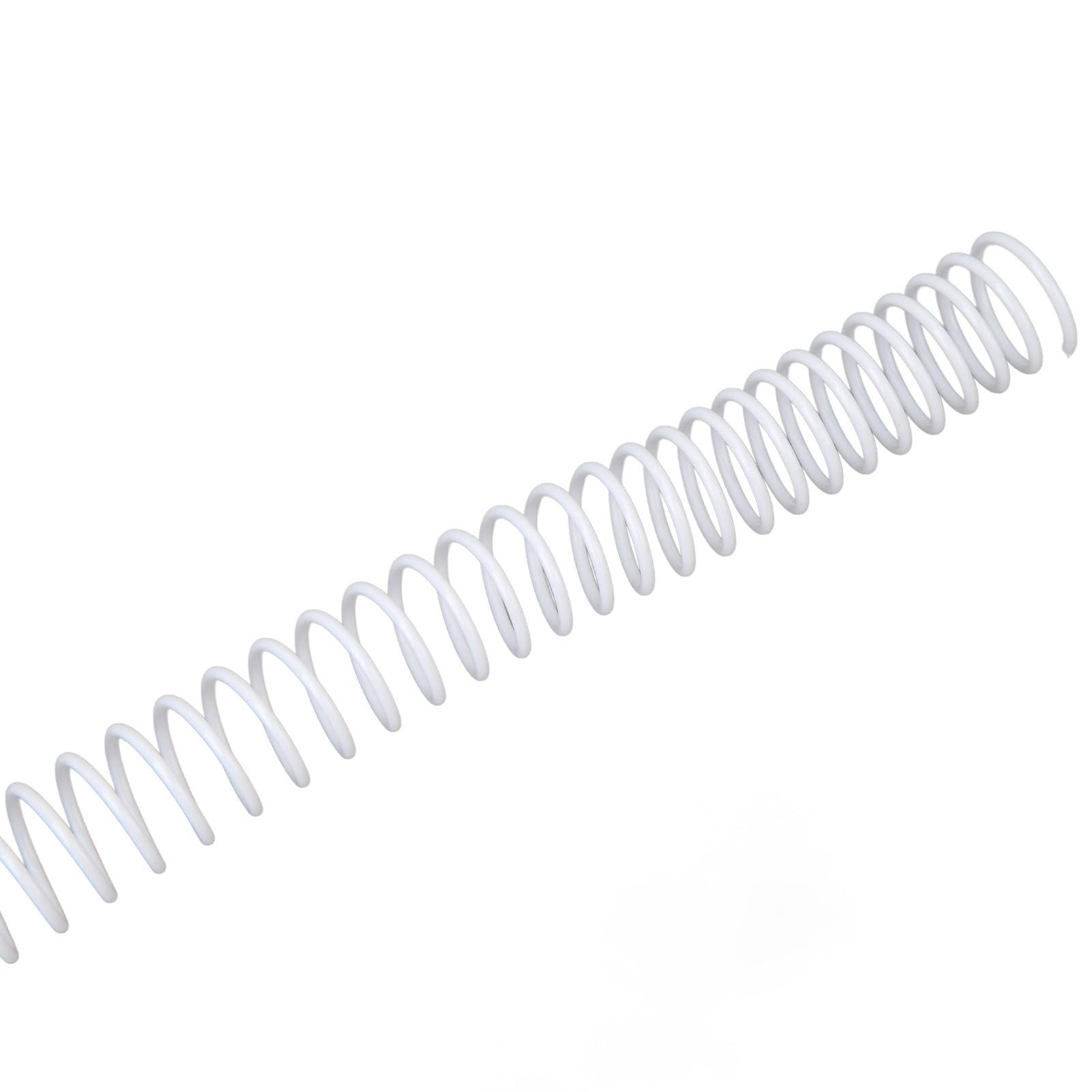 Bobine di rilegatura a spirale da 16 mm, dorso di pettini di rilegatura in plastica da 100 pezzi, bobine di rilegatura con passo 4:1 per carta A4, dorso di rilegatura a spirale in (Bianca)