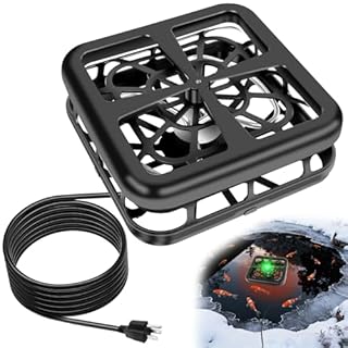 SprintGy Floating & Submersible Pond Heater, 1000W Pond Heaters for Outdoor Ponds with Fish, Thermostat Control Pond Deicer with Indicator Lights, Koi Pond Stock Tank Water Trough Heater for Winter