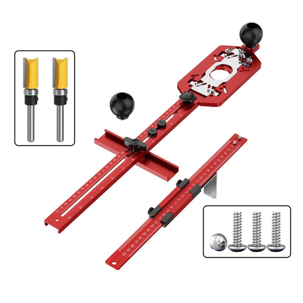Plantilla de enrutador, base de recortadora, soporte de ranura, guía de aleación de aluminio para carpintería, accesorio de fresado para bandas de bordes, biselado, sujeción de 10-25 mm