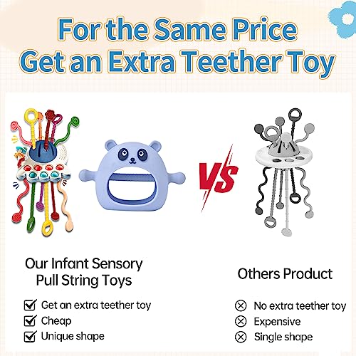 Baby Toys 6 To 12 Months, Montessori Toys For 1 Year Old, Infant Sensory Pull String Toys, Baby Teether Or Teething Toys For 6 8 9 10 12 18 Months, Travel Toys For Car Seat Stroller #TOP1