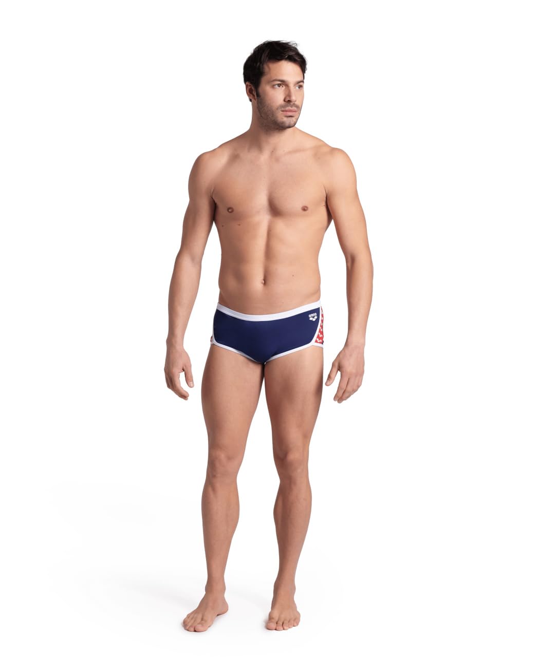 ARENA Costume Trunk Uomo Alto Nuoto Piscina Swim Briefs Icons Swim Low Waist Short Solid Blu Rosso