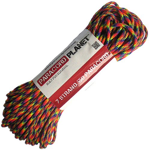 PARACORD PLANET 100 Feet Nylon 550lb Type III 7 Strand Paracord Kaleidescope โ image 1