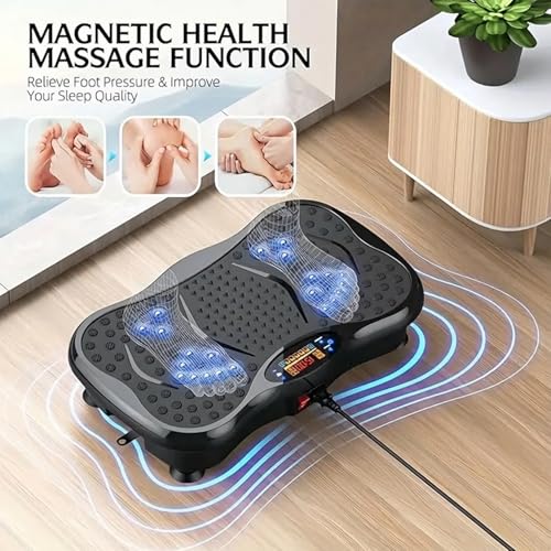 Image of ARG Healthcare Full Body Vibration Power Plate Mini Crazy Fit Machine for Weight Loss, Full Body Exercise, Improve Fitness & Flexibility, Tone Muscles, Calorie Burning, Display Control Panel
