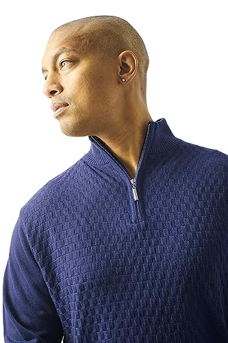 STACY ADAMS Men's Quarter Zipped Pullover Winter Sweater2