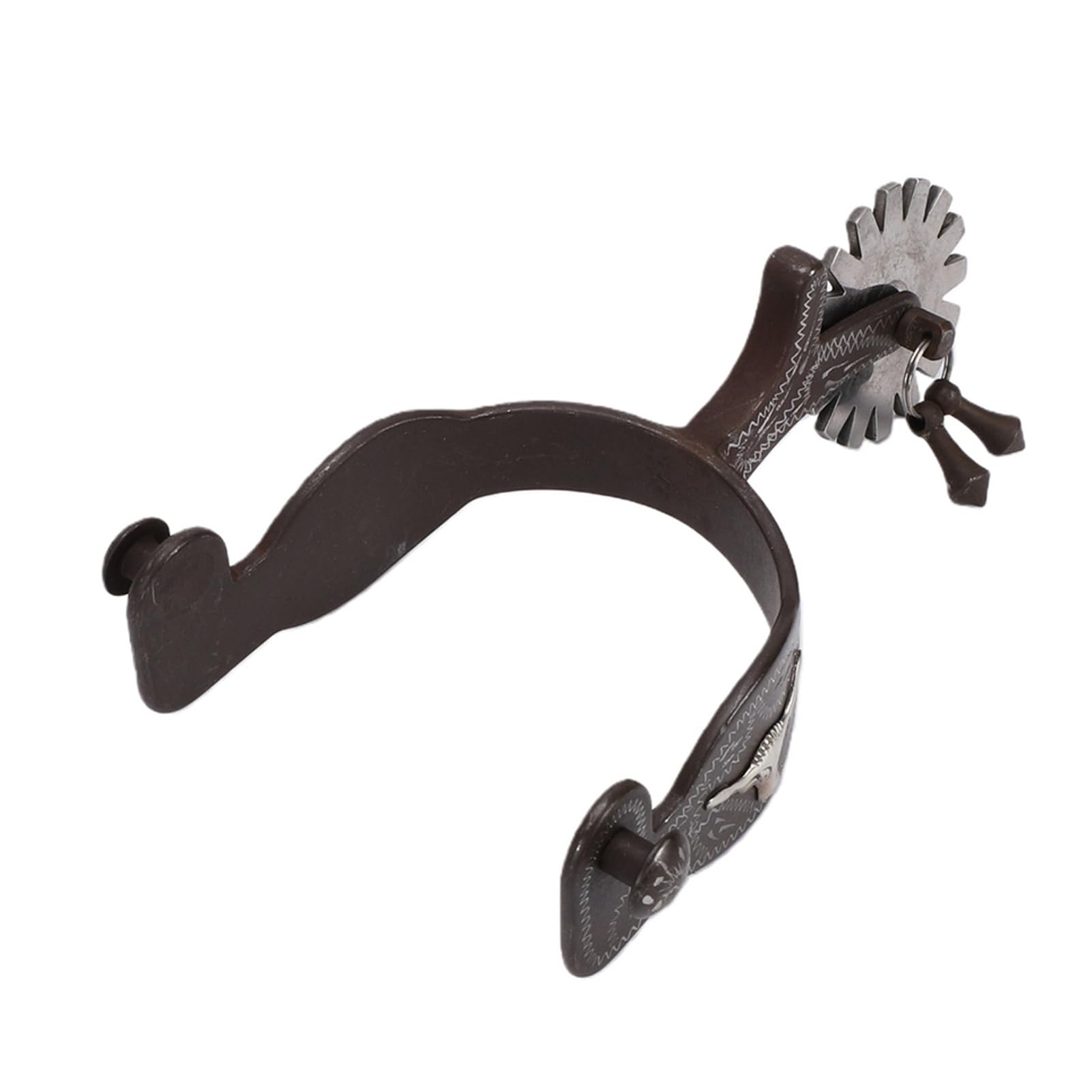 TOPINCN Espuelas Vintage para Caballo, Espuelas Antiguas con Incrustaciones Grabadas, for Equitación y Entrenamiento