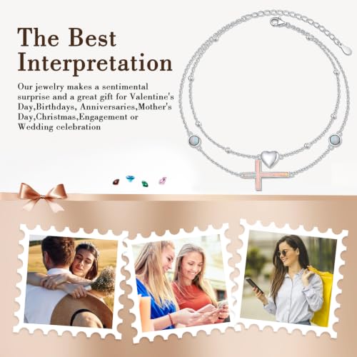 Image of S925 Sterling Silver Anklet for Women Adjustable Plus Foot Ankle Bracelet