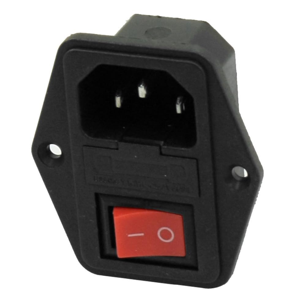 Wiring Connecting Terminals - AC 250V 10A 3 Pin Solder IEC320 C14 Inlet Power Socket w Fuse Holder