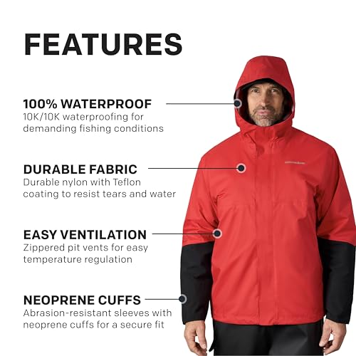 Grundéns Men's Dreadnought Jacket - Waterproof & Wind Resistant, All Weather Commercial Fishing Jacket, Medium Duty4