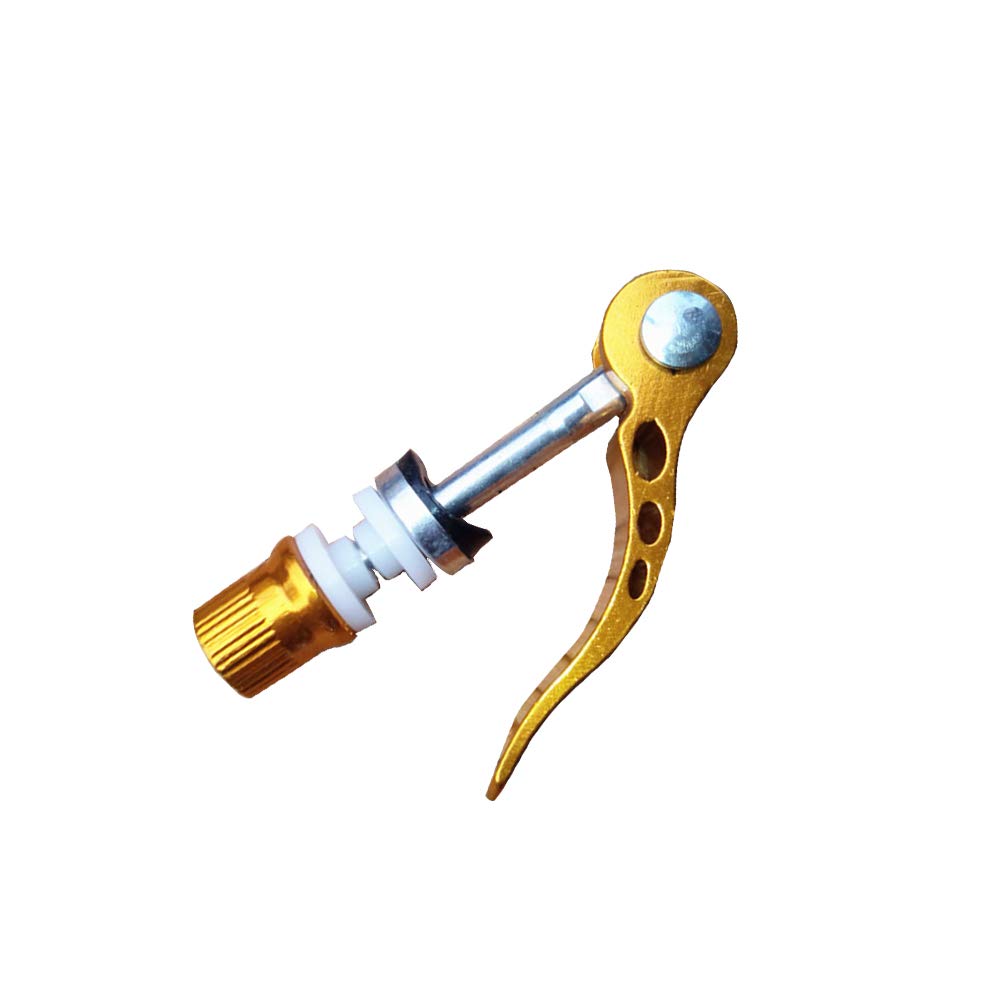 DAZISEN Quick Release Bicycle Clamp - Bolt Skewers Quick Release Lever for Mountain Bicycle Accessories,Yellow,60 * 65mm