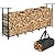 Honest 8ft Firewood Rack Outdoor Adjustable Indoor Wood Racks Outdoor for Firewood Holder Heavy Duty Fire Wood Storage Racks Metal Log Racks for Firewood Log Holders for Firewood Outdoor, Black
