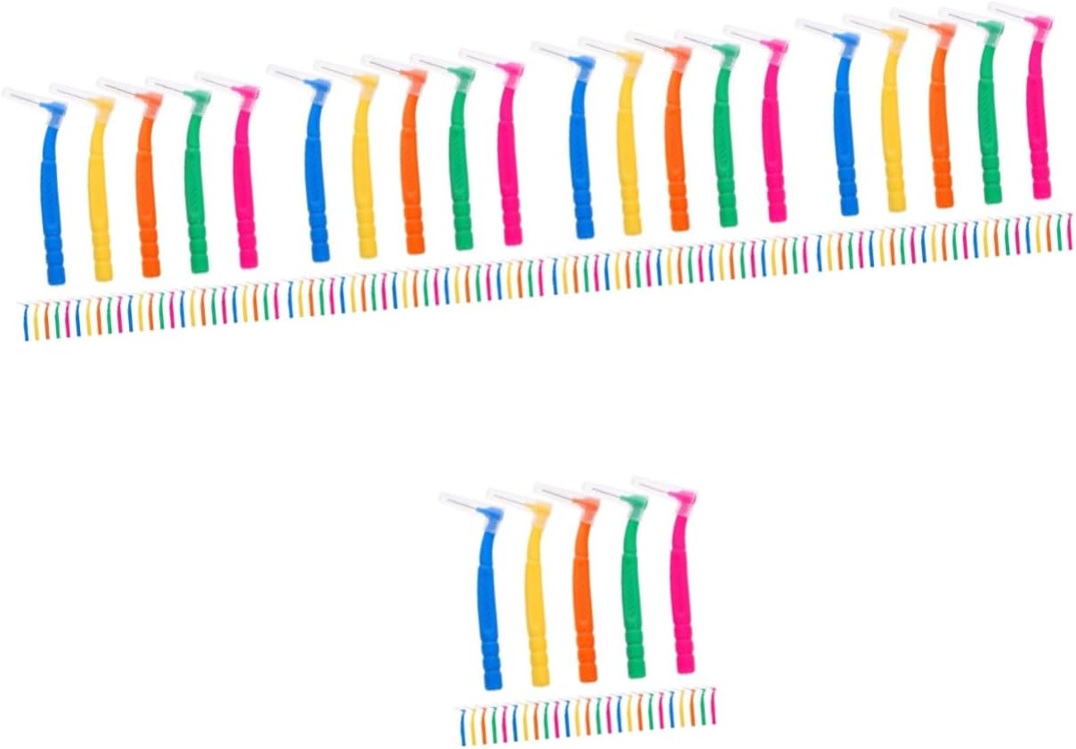 FOMIYES 150pcs Toothbrush Soft Bristles Flossing Toothbrush for Adults Interdental Cleaner for Braces Teeth Cleaning Brush