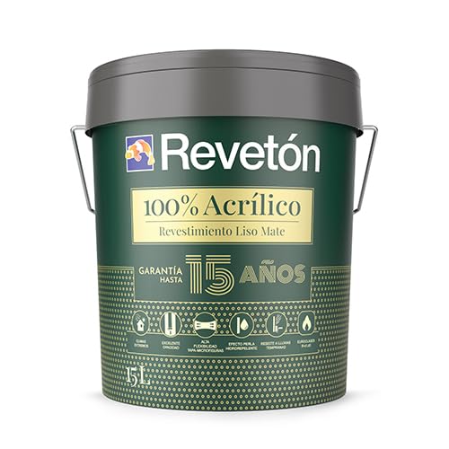 REVETON Liso 100% Acrílico Blanco 15 Lt