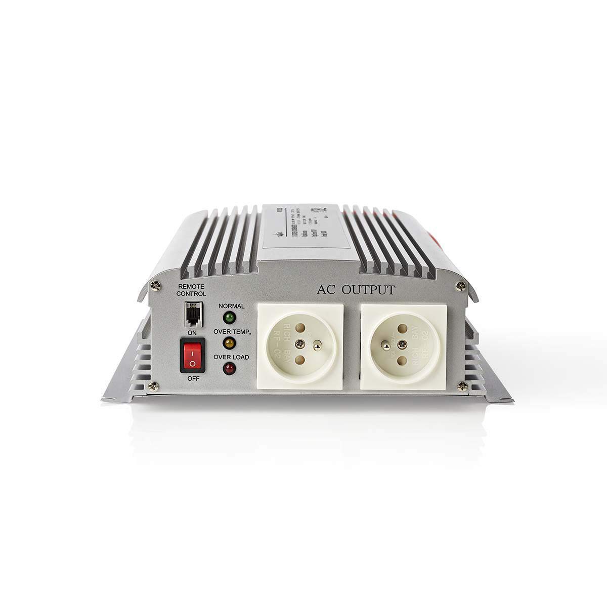 Nedis PIMS170012E przetwornica zmodyfikowana fala sinusoidalna | 12 V DC – 230 V AC | 1700 W | 2-biegunowe wyjście uziemione