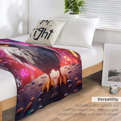 Couverture polaire poulet mignon plaid en flanelle douce cadeau