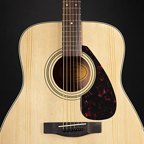 Image of Yamaha F370 Acoustic Guitar - Black Finish, 6-String Full-Size Guitar with Spruce Top & Rosewood Fingerboard, Ideal for Beginners & Intermediate Players