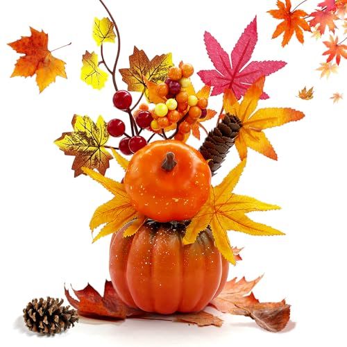 HeDaKang Herbstdeko Kürbis Deko Tischdeko - Herbst Oktoberfest...