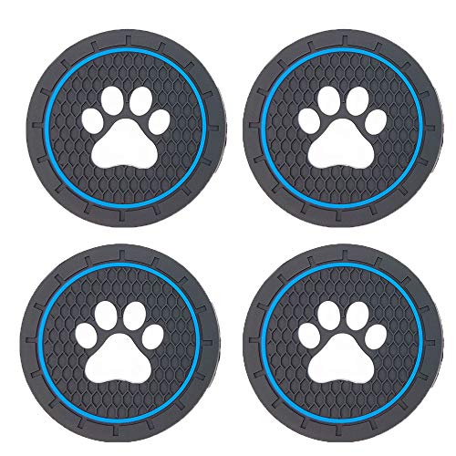 Jilskl Car Cup Holder Coasters,4 Pieces Car Interior Coasters,Anti Slip Vehicle Interior Cup Mats,Car Cup Holder Mat,Cup Coasters,Auto Cup Insert Coasters,for Most Cars, Trucks, RVs and More