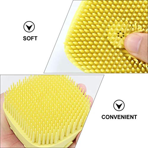 EXCEART Shampoo de Limpeza Escova de Banho Escova de Banho Escova de Banho De Silicone Bebê Acessóri