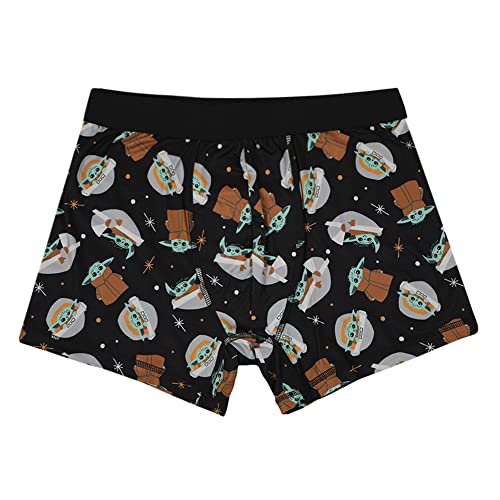 Bioworld Star Wars Mandalorian The Child Character Mens 3pk Boxer Briefs Set2