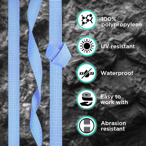Image of TECEUM 3 /4 inch & 5 /8 inch & 1 inch & 1.5 inch & 2 inch Webbing - 10 25 50 Yards - 40+ Colors - Heavy Duty 1 Inch 1.5 Inch 2 Inch Backpack Straps - Webbing for Outdoors Indoors Crafting DIY