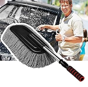 Glaceon Useful Car Wash Cleanup Brush Duster Dust Wax Mop Microfiber Telescoping Dusting, Scratch Free Cleaning Brush Cleaning Tool