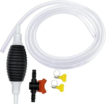Multifunction Liquid Sucker Pump High Flow Manual Fuel Pump 9.8 Ft Hose -Portable Hand Siphon Transfer Pump Kit fit for Gasoline Oil Diesel Water Liquid Fluid