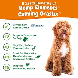 Zesty paws orastix for dogs  calming dental sticks for stress with hemp melatonin chamomile dog healthy teeth and gums calm composure for fireworks and thunderstorms  25oz   cucciolini doodles