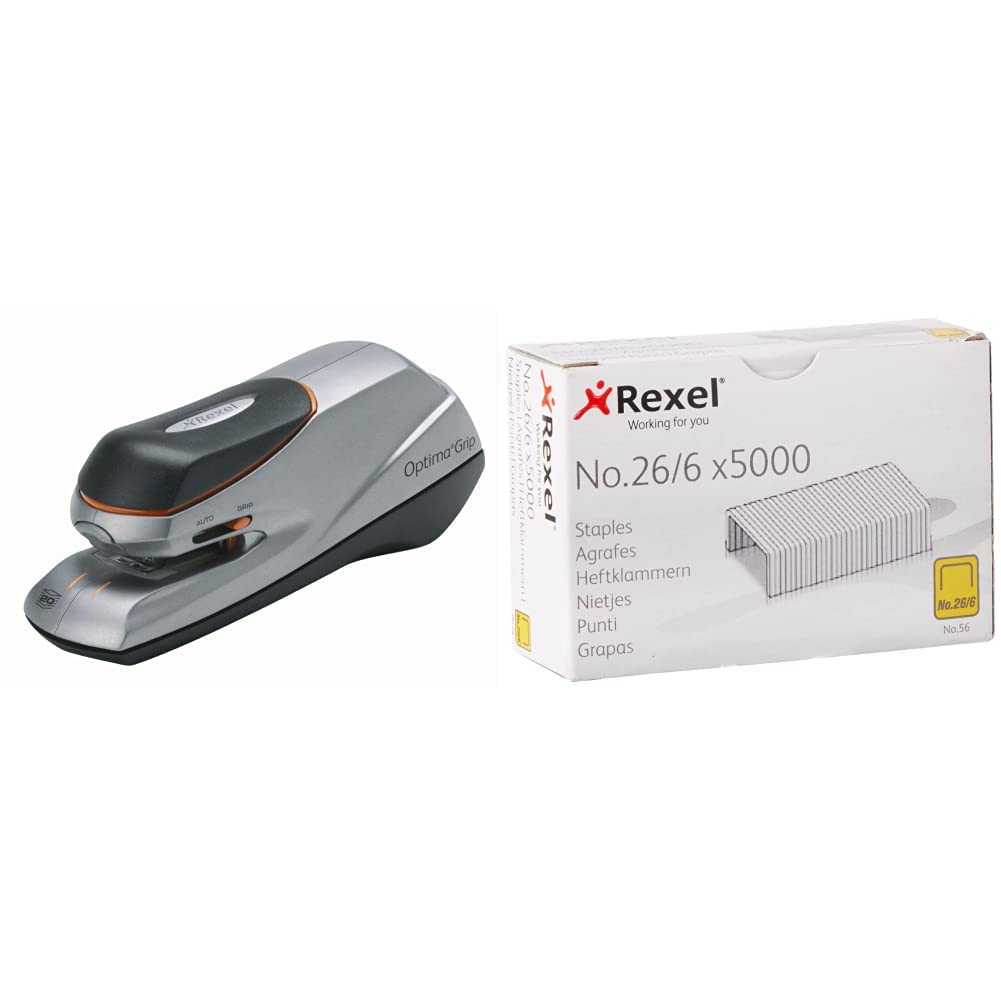Agrafeuse électrique Rapid Optima Grip 2102349 avec pack de 5000 agrafes 26/6 - 7