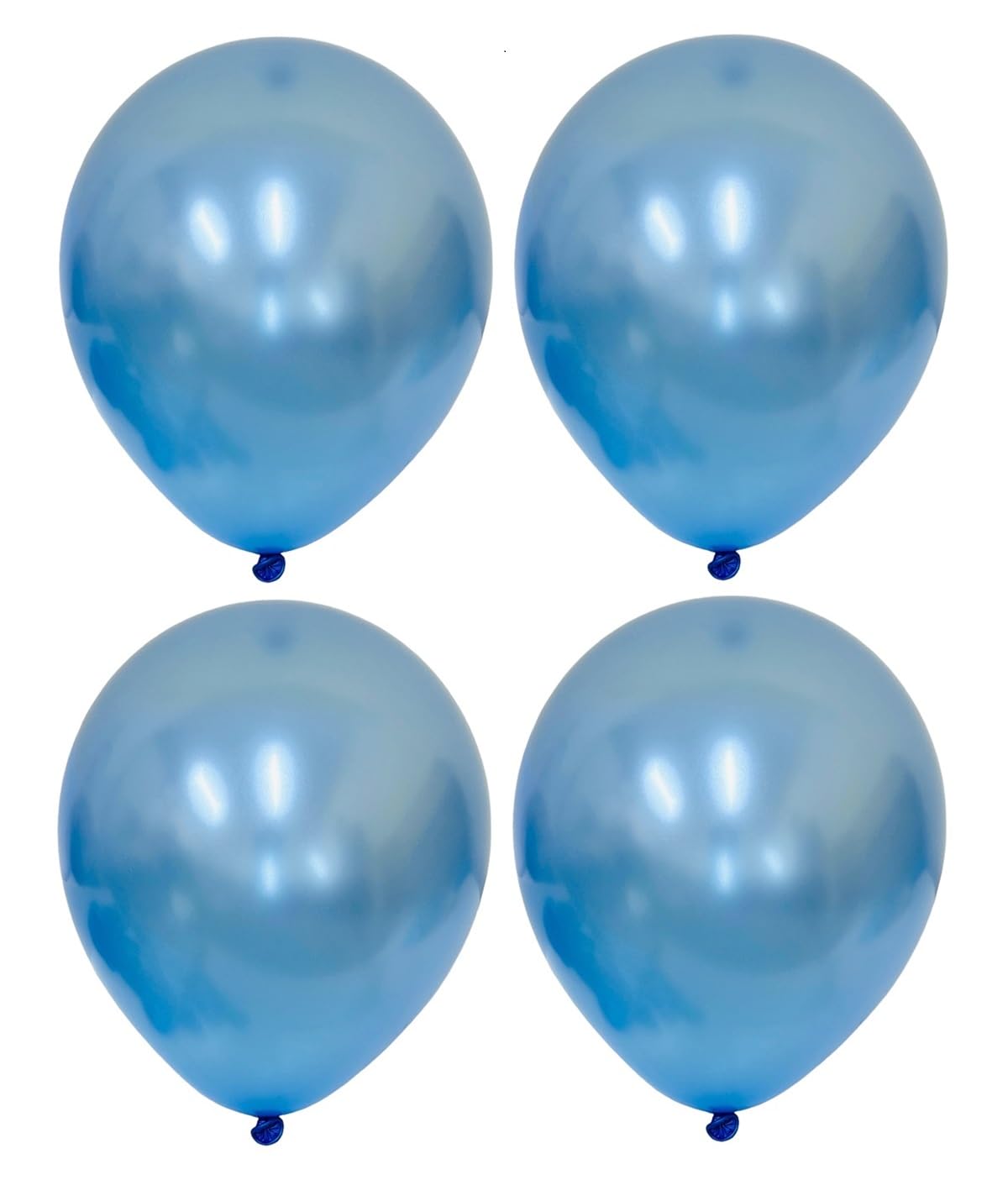 Balloons Blue Color 40Pcs Natural Rubber Latex 12inch METALLIC Quality Light Blue Balloons (PFMetallic LightBlue40Pcs)