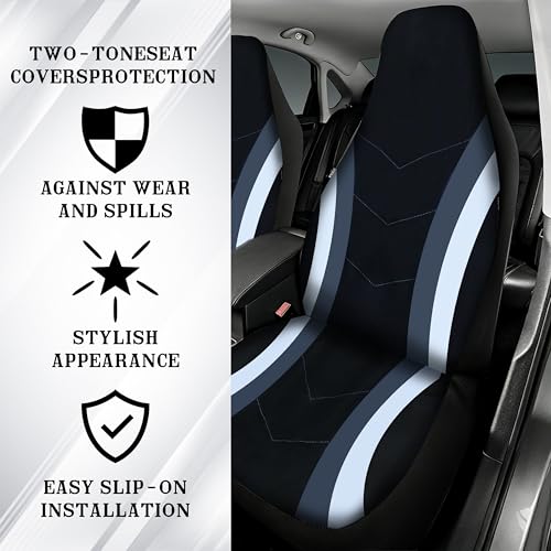 JINGSEN High Back Curved Car Seat Covers,Universal Car Seat Cover Full Set,Plush Steering Wheel Cover,Fit Sedans,Cars,Vans,SUV,Truck(Black) by JINGSEN - Used condition - Image 4