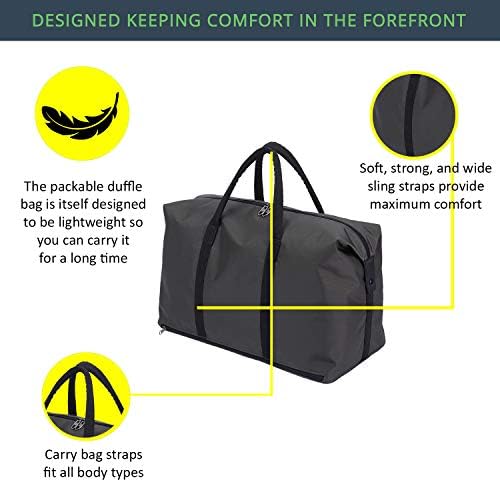 Simplecarry Duffle Bag Overnight Weekender Bag for Women Travel Luggage Bag Waterproof Travel Clothes Bag Ideal Workout Gym Bag and Soccer Duffle Bag For Men Women Boys and Girl (Dark Grey) 5 Simplecarry Duffle Bag Overnight Weekender Bag for Women Travel Luggage Bag Waterproof Travel Clothes Bag Ideal Workout Gym Bag and Soccer Duffle Bag For Men Women Boys and Girl (Dark Grey)