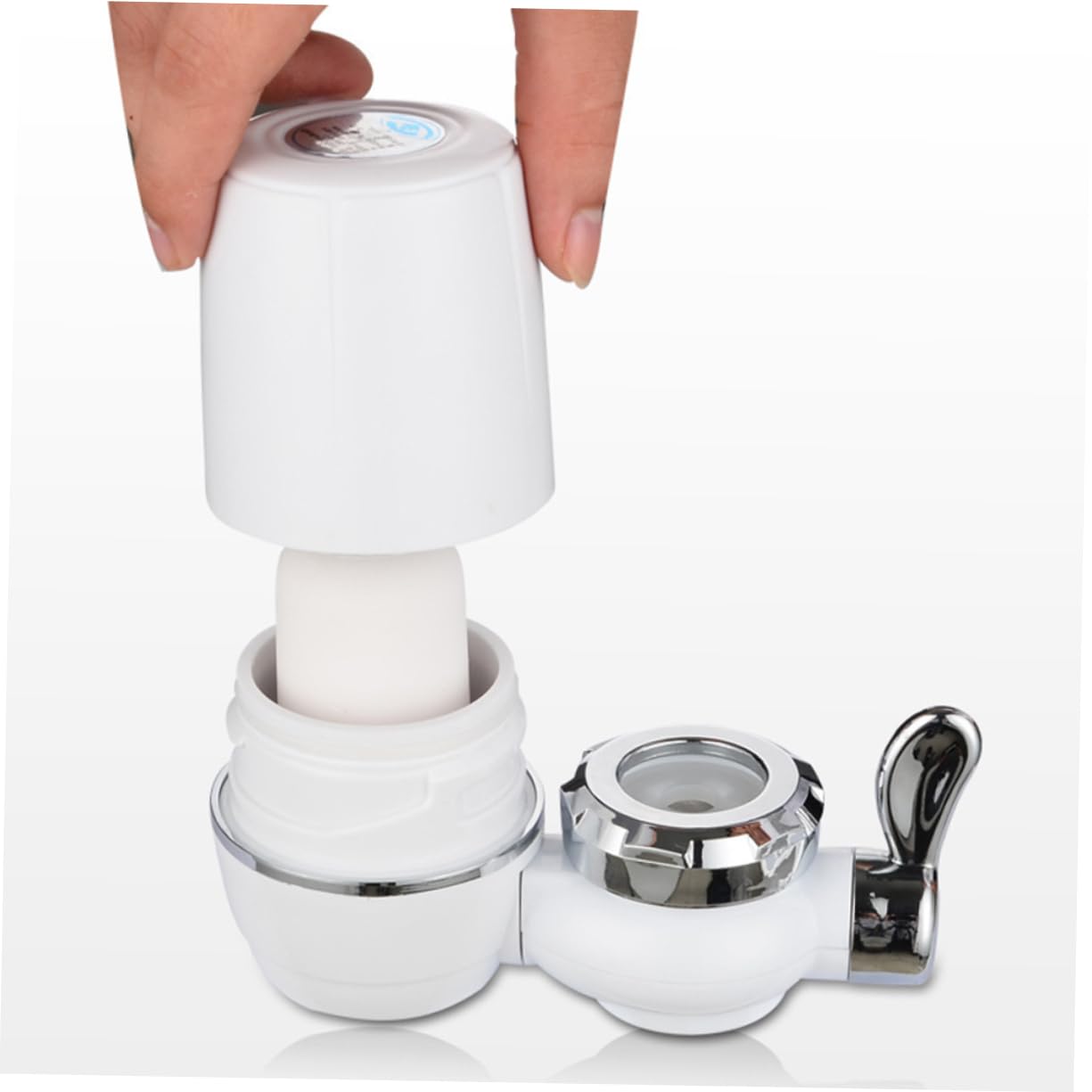 Filtro de Grifo de Cocina Purificador de Agua Cerámica Blanco | 2 Filtros de Repuesto, Diseño de 7 Capas, Cuerpo Abs Resistente y Gran Caudal
