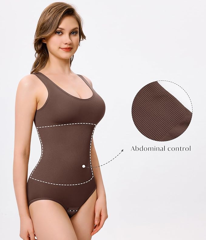 Image of ALYNE Waist Trainer Seamless Round Neck Tummy Control Shapewear Bodysuit - Firm Control, Slimming, Comfortable & Invisible Under Clothing