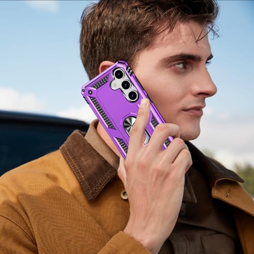 Coque Samsung S25 violette Yiakeng avec protège-écran et support