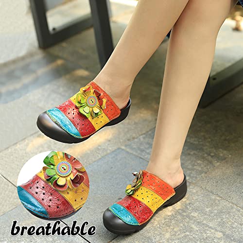 Riutiru Women's Handmade Vintage Ethnic Style Lambskin Sandals and Slippers - Fashion and lightweight Suitable for Any Occasion2