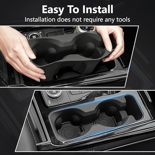 Image of Cup Holder Inserts for Ford Explorer 2020-2024 Accessories, Non-Slip Silicone Center Console Protector Organizer to Prevent Spills & Scratches for Explorer Interior Accessories