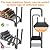 Mr IRONSTONE 4FT Firewood Rack Outdoor with Fabric Mesh for Storing Logs of Various Size, Heavy Duty Fire Wood Racks Holds Up to 2000LBS, Fireplace Log Holder Wood Pile Storage Stacker Organizer