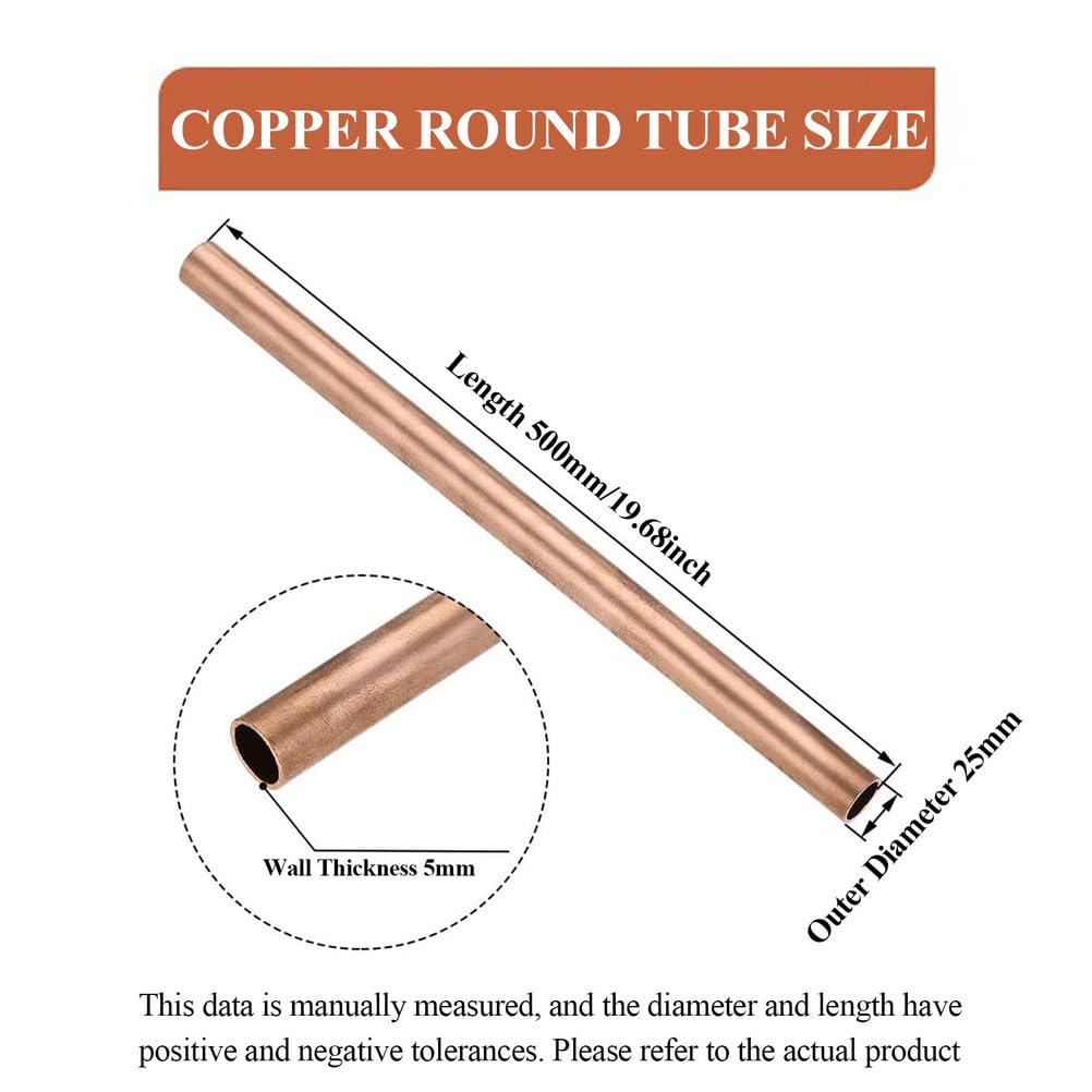 1 Tubo De Cobre 25 Mm Diámetro Exterior, 500 Longitud, Redondo Sin Costuras T2 | Tubería de cobre puroProyectos de laboratorio de ingeniería de bricolaje de alta ductilidad