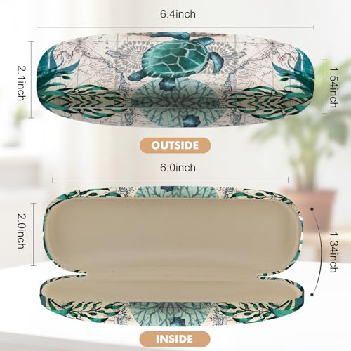 Image of Glasses Case Hard Shell,Portable Protective Eyeglasses Case, Eyeglass Holder Box with Cleaning Cloth, for men women