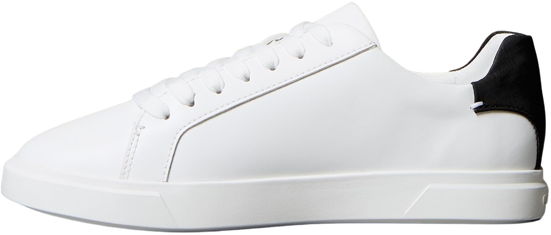 Calvin Klein Women's Low PRO Cup Laceup LTH Moire HW0HW02845 Low Top, White (Bright White/Black), 5
