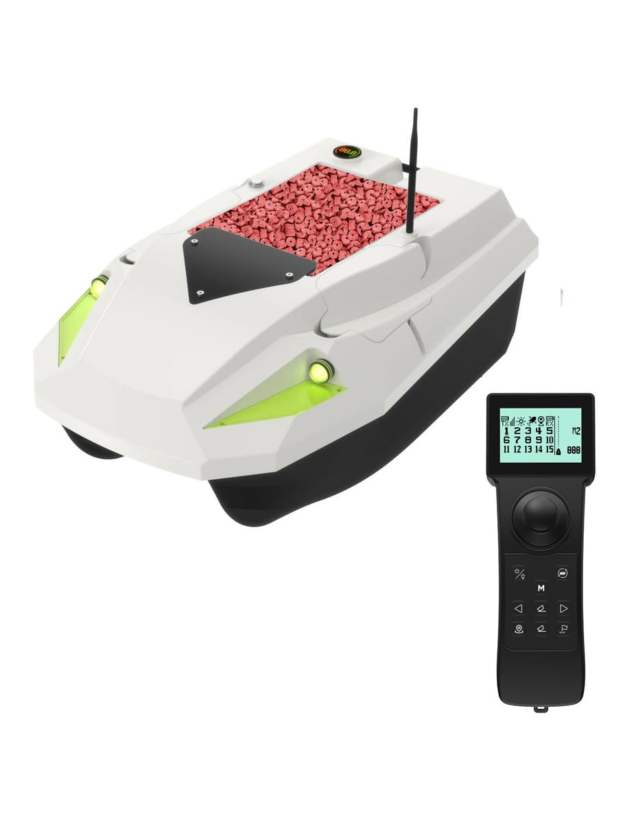Katamaran RC 12 V do łowienia karpia z automatycznym powrotem GPS, 3-biegowa przekładnia, 5200 mAh, alarm niskiego poziomu baterii, 100 punktów GPS, idealny do