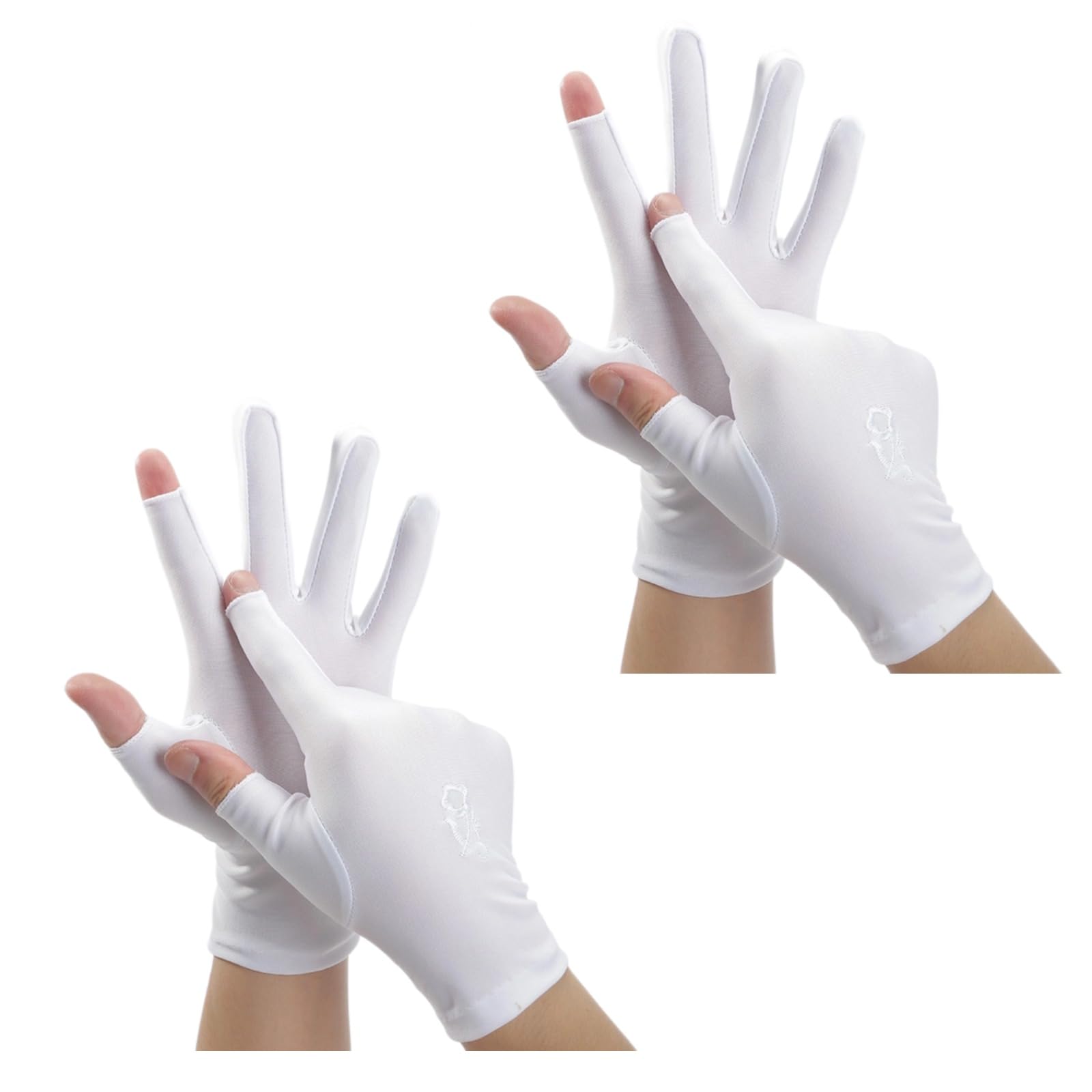 Neglance Sun Protection Gloves for Women Men 2 Pairs UPF 50+ UV Sunblock Driving Glove Touchscreen Outdoor Cycling Picking