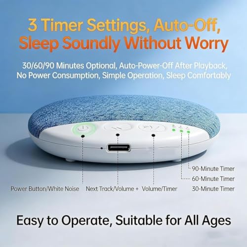 Image of Bluetooth Pillow Speaker for Sleeping, Ultra-Thin Under Pillow Speaker with White, Sleep Timer, Wireless Private Listening, Rechargeable Sleep Aid for Side Sleepers, Bedtime Music
