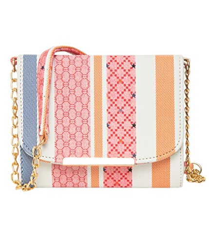 ADISA Women Girls Stripes Cross Body Sling Bag