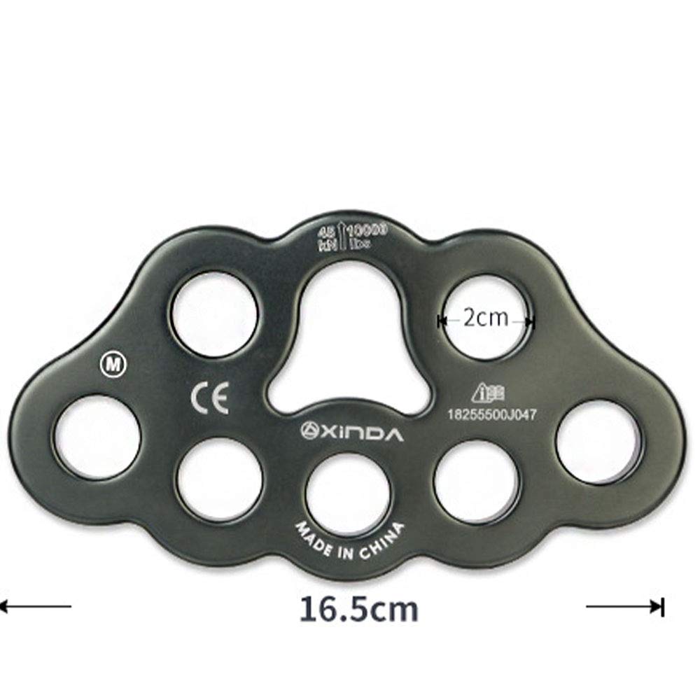 Paw Descender Plate Multi Anchor Point Connector Gear Placa de Aparejo 8 Agujeros para Espeleología Escalada Rescate