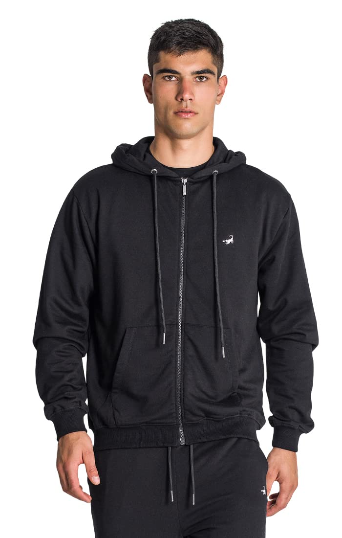 Gianni Kavanagh Black Bliss Micro Hoodie Jacket Hooded Sweatshirt Uomo