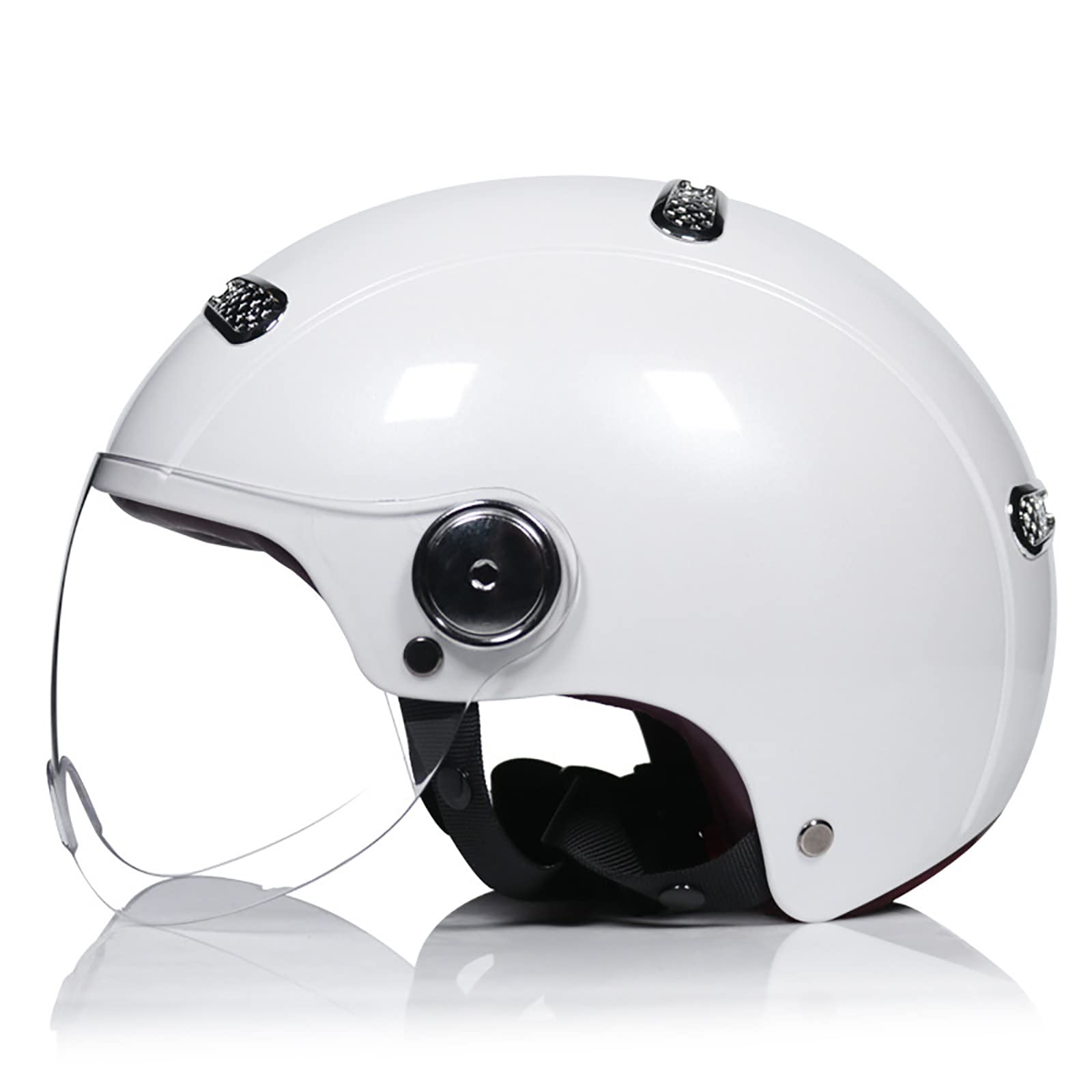 Protège-oreilles chauds amovibles contre le froid en demi-casque jet